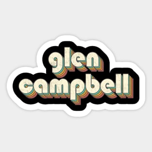 Retro Vintage Rainbow Glen Letters Distressed Style Sticker